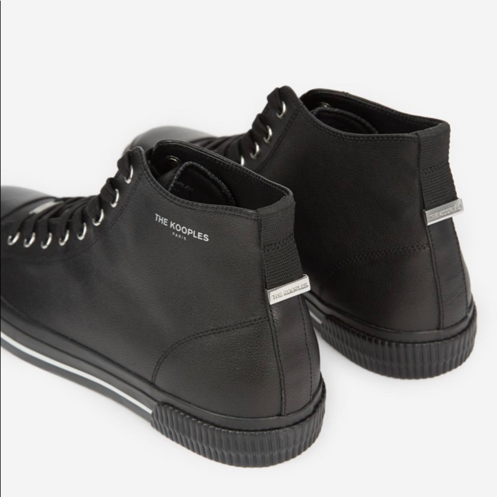 The Kooples High-Top Trainers In Smooth Leather (black). Like new barely used.
